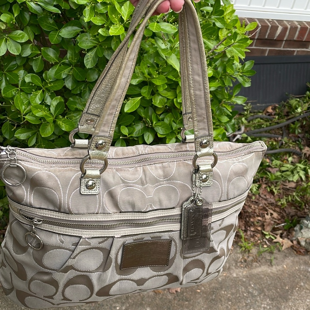 Coach Silver Jacquard.         205